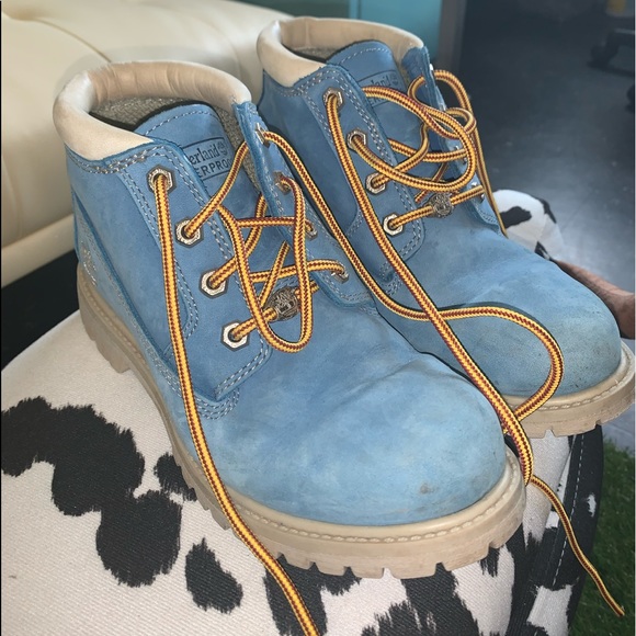 baby blue timbs
